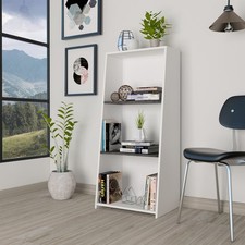 Dallas Low White Bookcase with