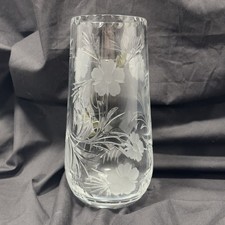 Etched Vase Vtg Thomas Webb &