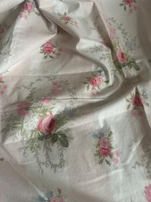 Faded Pair Vintage Curtains Handmade Lined Laura Ashley Isabelle Cotton Fabric