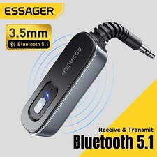 2-in-1 Wireless Bluetooth 5.1 Transmitter Receiver Adapter Audio 3.5mm Jack Aux