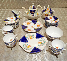 An antique Welsh Tulip tea set