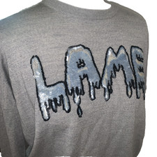 Markus Lupfer sequin jumper top size Large Wool