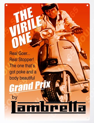 Scooter metal sign - metal, northern