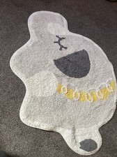 George At Asda Elephant Nursery Rug Grey Yellow