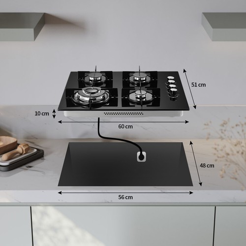 60cm gas hob - hob, 4
