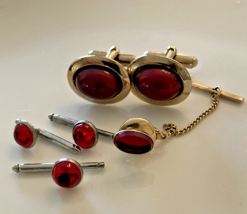Vintage red cabochon formal - vintage,