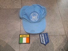 IRISH DEFENCE FORCES UNITED NATIONS BASEBALL CAP AND BADGES