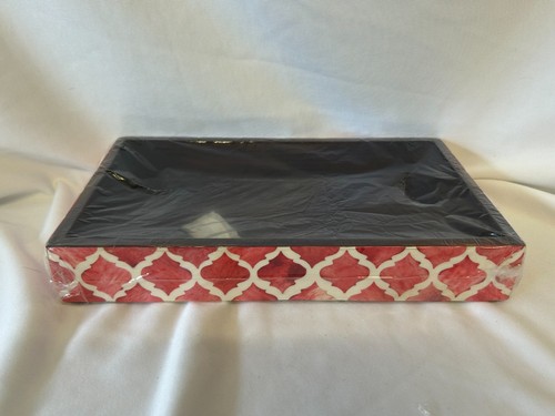 Red bathroom guest tray - bathroom/guest,