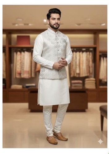 Men light silver wedding - ,