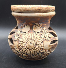 Rustic Stoneware tea-light essential oil burner / diffuser Quantock Pottery