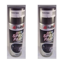 2x Holts Professional Car Grey Metallic Spray Paint 300ml HGREYM06