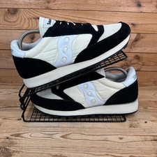 Saucony Trainers Mens Size UK 9 Jazz Original Vintage Beige Black Casual Shoes