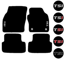 Fits Seat Ibiza 2017 onwards Black Tailored Car Mats TSI Badge/Motif/Embroidery