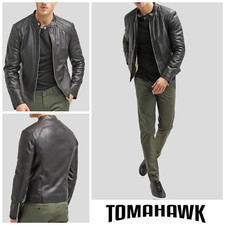 Mens Leather Jacket Coat Size