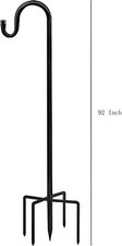 Garden Bird Feeders Bird Feeder Pole, 234 cm Shepherds Hooks Heavy Duty 5 Prongs