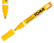 Yellow Permanent Oil Based Paint Pen Car Bike Tyre Metal Marker waterproof