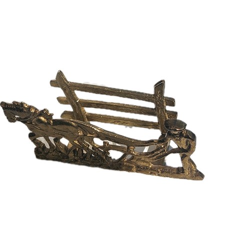 Vintage brass letter rack card - vintage,