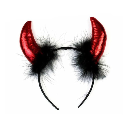 Red devil horns headband - devil,