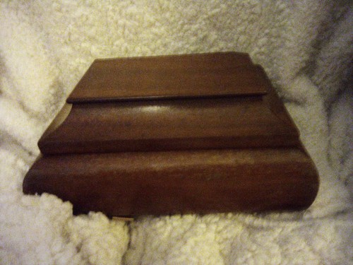 Vintage wood cigarette box - vintage,