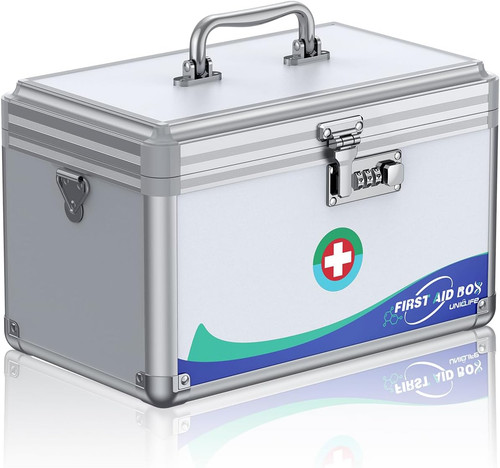 Large medicine lock box first - large,