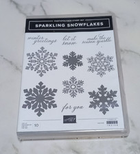 Stampin Up Sparkling Snowflakes Photopolymer Stamp Set Winter Season Let it snow