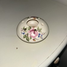 Axe Vale Pottery Mini Ceramic Posy Ring Vase. Floral Rose