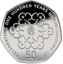 2010 Girl Guiding 50p Coin