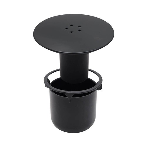 Black shower waste drain - drain, cap