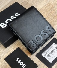 HUGO BOSS BIFOLD BLACK LEATHER