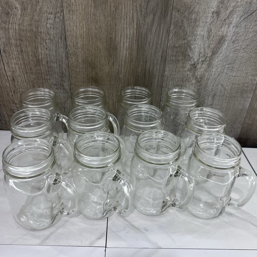 Glass pint mugs - mugs, handle