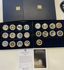 21 x Cook Islands History of Space Exploration Gold Plated One Dollar Coin Crown