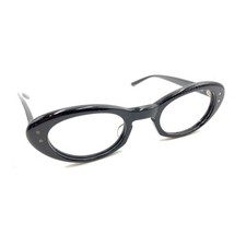 U/Z Vintage Teenette 512 Black Cat Eye Eyeglasses Frames 42-20 140 USA Women