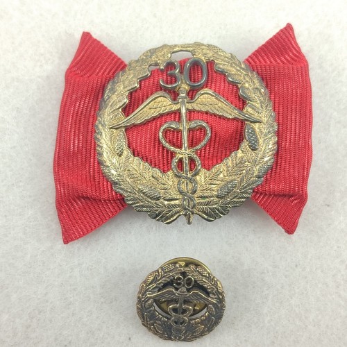Antique silver badge and pin - silver,