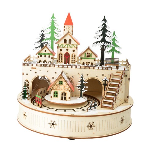 Christmas wooden music box - christmas,