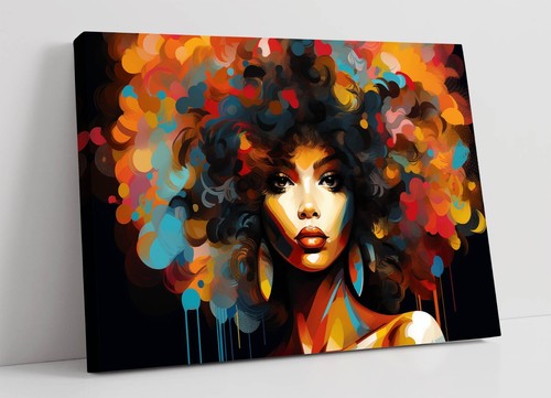 Black lady with big rainbow - black,