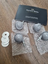 4x Grey Metal Castor Divan