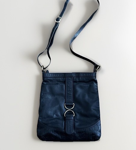 Vintage black leather - , handbag