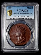 PCGS SP64 1889 Visit of Queen