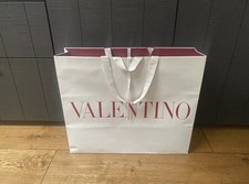 Valentino Extra Large White Red Logo Gift Shopping Carry Bag 63cm x 53cmx16.5cm
