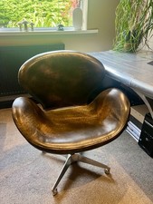 Timothy Oulton Leather Swivel Desk Chair