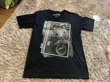 New Mens Cotton Black Vintage Vespa Short Sleeve T-Shirt Size Large 38” Chest