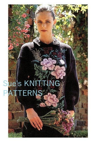 Lady sweater with roses - sweater,