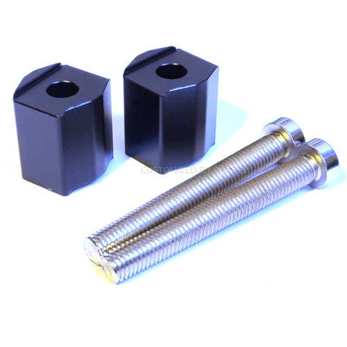 Black handlebar mount risers - handlebar,