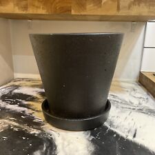 Hay Large Charcoal Grey Flower plant Pot With Saucer