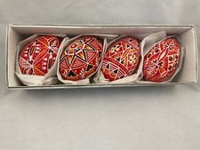 box of 4 hand decorated batik