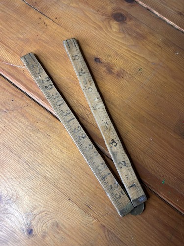 Vintage boxwood brass fold - vintage, 4-fold