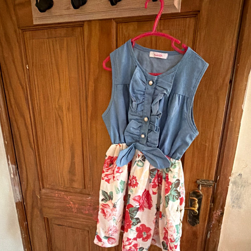 Girls denim sleeveless fit - fit, &