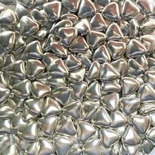 METALLIC SUGAR COATED CHOCOLATE HEARTS, 15mm -  Edible Cake Toppers