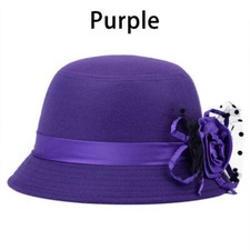 Women Vintage Wool Felt Bucket