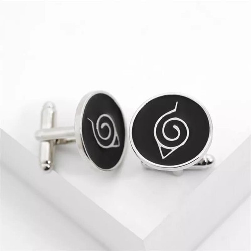 Naruto hidden leaf cufflinks - leaf,